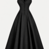 BlessCouture Women's Red Lace-Trimmed Corset A-Line Maxi Dress